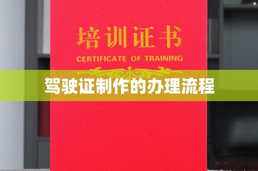 芗城驾驶证制作的办理流程